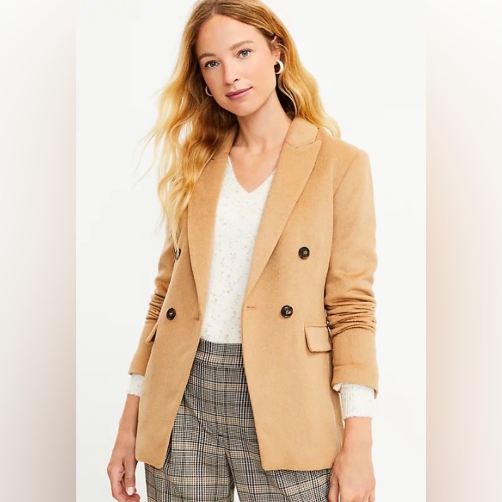 LOFT petite double breasted blazer